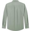 J.VER Men’s Oxford Shirt Solid Casual Button Down Collar Shirts Long Sleeve Dress Shirts with Pocket(Sage Green)