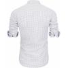 J.VER Men’s Printed Dress Shirts Casual Long Sleeve Stylish Button Down Shirt(White+printed)