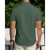 J.VER Men’s Short Sleeve Dress Shirts Stretch Stain Shield Casual Button Down Shirts Solid Formal Shirt(Army Green)
