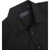 J.VER Men’s Short Sleeve Dress Shirts Stretch Stain Shield Casual Button Down Shirts Solid Formal Shirt(Black)