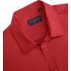 J.VER Men’s Short Sleeve Dress Shirts Stretch Stain Shield Casual Button Down Shirts Solid Formal Shirt(Bright Red)