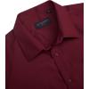 J.VER Men’s Short Sleeve Dress Shirts Stretch Stain Shield Casual Button Down Shirts Solid Formal Shirt(Burgundy)