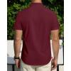 J.VER Men’s Short Sleeve Dress Shirts Stretch Stain Shield Casual Button Down Shirts Solid Formal Shirt(Burgundy)