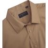 J.VER Men’s Short Sleeve Dress Shirts Stretch Stain Shield Casual Button Down Shirts Solid Formal Shirt(Khaki)