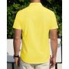 J.VER Men’s Short Sleeve Dress Shirts Stretch Stain Shield Casual Button Down Shirts Solid Formal Shirt(Lemon Yellow)
