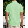 J.VER Men’s Short Sleeve Dress Shirts Stretch Stain Shield Casual Button Down Shirts Solid Formal Shirt(Light Green)