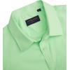 J.VER Men’s Short Sleeve Dress Shirts Stretch Stain Shield Casual Button Down Shirts Solid Formal Shirt(Light Green)