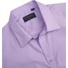 J.VER Men’s Short Sleeve Dress Shirts Stretch Stain Shield Casual Button Down Shirts Solid Formal Shirt(Light Purple)