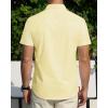 J.VER Men’s Short Sleeve Dress Shirts Stretch Stain Shield Casual Button Down Shirts Solid Formal Shirt(Light Yellow)