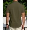 J.VER Men’s Short Sleeve Dress Shirts Stretch Stain Shield Casual Button Down Shirts Solid Formal Shirt(Olive Green)