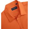 J.VER Men’s Short Sleeve Dress Shirts Stretch Stain Shield Casual Button Down Shirts Solid Formal Shirt(Orange)