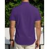 J.VER Men’s Short Sleeve Dress Shirts Stretch Stain Shield Casual Button Down Shirts Solid Formal Shirt(Purple)