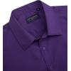 J.VER Men’s Short Sleeve Dress Shirts Stretch Stain Shield Casual Button Down Shirts Solid Formal Shirt(Purple)