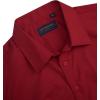 J.VER Men’s Short Sleeve Dress Shirts Stretch Stain Shield Casual Button Down Shirts Solid Formal Shirt(Red)