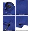 J.VER Men’s Short Sleeve Dress Shirts Stretch Wrinkle Free Casual Button Down Shirts with Pocket for Business Wedding(Royal Blue)