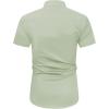 J.VER Men’s Short Sleeve Dress Shirts Stretch Wrinkle Free Casual Button Down Shirts with Pocket for Business Wedding(Sage Green)