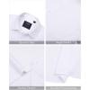 J.VER Men’s Short Sleeve Dress Shirts Stretch Wrinkle Free Casual Button Down Shirts with Pocket for Business Wedding(White)