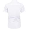 J.VER Men’s Short Sleeve Dress Shirts Stretch Wrinkle Free Casual Button Down Shirts with Pocket for Business Wedding(White Black)