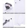 J.VER Men’s Short Sleeve Dress Shirts Stretch Wrinkle Free Casual Button Down Shirts with Pocket for Business Wedding(White Black)