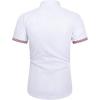 J.VER Men’s Short Sleeve Dress Shirts Stretch Wrinkle Free Casual Button Down Shirts with Pocket for Business Wedding(White Style)
