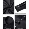 J.VER Men’s Tuxedo Shirt Formal Dress Shirt Pleated Long Sleeve Button Down Shirts for Prom Party Wedding(Black)