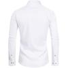 J.VER Men’s Tuxedo Shirt Formal Dress Shirt Pleated Long Sleeve Button Down Shirts for Prom Party Wedding(Solid White)