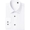 J.VER Men’s Tuxedo Shirt Formal Dress Shirt Pleated Long Sleeve Button Down Shirts for Prom Party Wedding(White)
