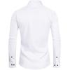 J.VER Men’s Tuxedo Shirt Formal Dress Shirt Pleated Long Sleeve Button Down Shirts for Prom Party Wedding(White)