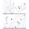 J.VER Men’s Tuxedo Shirt Formal Dress Shirt Pleated Long Sleeve Button Down Shirts for Prom Party Wedding(White)