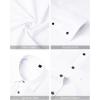 J.VER Tuxedo Shirts for Men French Cuff Dress Shirt with Metal Cufflinks Formal Business Pleated Shirt for Prom Wedding Party(White)