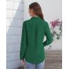 J.VER Women’s Button Down Shirt Long Sleeve Solid Dress Shirts Chiffon Work Office Blouse Fashion Formal Business Casual Tops(Dark Green)