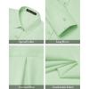 J.VER Women’s Button Down Shirt Long Sleeve Solid Dress Shirts Chiffon Work Office Blouse Fashion Formal Business Casual Tops(Light Green)