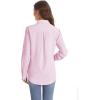 J.VER Women’s Button Down Shirt Long Sleeve Solid Dress Shirts Chiffon Work Office Blouse Fashion Formal Business Casual Tops(Light Pink)