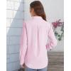 J.VER Women’s Button Down Shirt Long Sleeve Solid Dress Shirts Chiffon Work Office Blouse Fashion Formal Business Casual Tops(Light Pink)