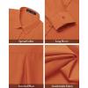 J.VER Women’s Button Down Shirt Long Sleeve Solid Dress Shirts Chiffon Work Office Blouse Fashion Formal Business Casual Tops(Orange)