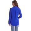 J.VER Women’s Button Down Shirt Long Sleeve Solid Dress Shirts Chiffon Work Office Blouse Fashion Formal Business Casual Tops(Royal Blue)