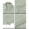 J.VER Womens Button Down Shirts Stretch Wrinkle Free Formal Short Sleeve Dress Shirt Summer Work Blouses Business Casual Tops(Avocado Green)