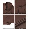 J.VER Womens Button Down Shirts Stretch Wrinkle Free Formal Short Sleeve Dress Shirt Summer Work Blouses Business Casual Tops(Coffee)