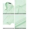 J.VER Womens Button Down Shirts Stretch Wrinkle Free Formal Short Sleeve Dress Shirt Summer Work Blouses Business Casual Tops(Light Green)