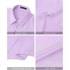 J.VER Womens Button Down Shirts Stretch Wrinkle Free Formal Short Sleeve Dress Shirt Summer Work Blouses Business Casual Tops(Light Purple)