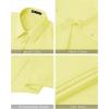 J.VER Womens Button Down Shirts Stretch Wrinkle Free Formal Short Sleeve Dress Shirt Summer Work Blouses Business Casual Tops(Light Yellow)