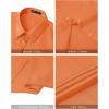 J.VER Womens Button Down Shirts Stretch Wrinkle Free Formal Short Sleeve Dress Shirt Summer Work Blouses Business Casual Tops(Orange)