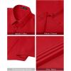 J.VER Womens Button Down Shirts Stretch Wrinkle Free Formal Short Sleeve Dress Shirt Summer Work Blouses Business Casual Tops(Red)