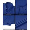 J.VER Womens Button Down Shirts Stretch Wrinkle Free Formal Short Sleeve Dress Shirt Summer Work Blouses Business Casual Tops(Royal Blue)