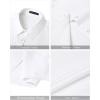 J.VER Womens Button Down Shirts Stretch Wrinkle Free Formal Short Sleeve Dress Shirt Summer Work Blouses Business Casual Tops(White)