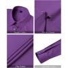 J.VER Womens Dress Shirts Long Sleeve Button Down Shirt Wrinkle-Free Business Casual Blouse Office Work Tops(Dark Purple)