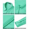 J.VER Womens Dress Shirts Long Sleeve Button Down Shirt Wrinkle-Free Business Casual Blouse Office Work Tops(Light Green)