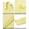 J.VER Womens Dress Shirts Long Sleeve Button Down Shirt Wrinkle-Free Business Casual Blouse Office Work Tops(Light Yellow)