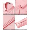 J.VER Womens Dress Shirts Long Sleeve Button Down Shirt Wrinkle-Free Business Casual Blouse Office Work Tops(Peach)