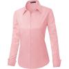 J.VER Womens Dress Shirts Long Sleeve Button Down Shirt Wrinkle-Free Business Casual Blouse Office Work Tops(Peach)
